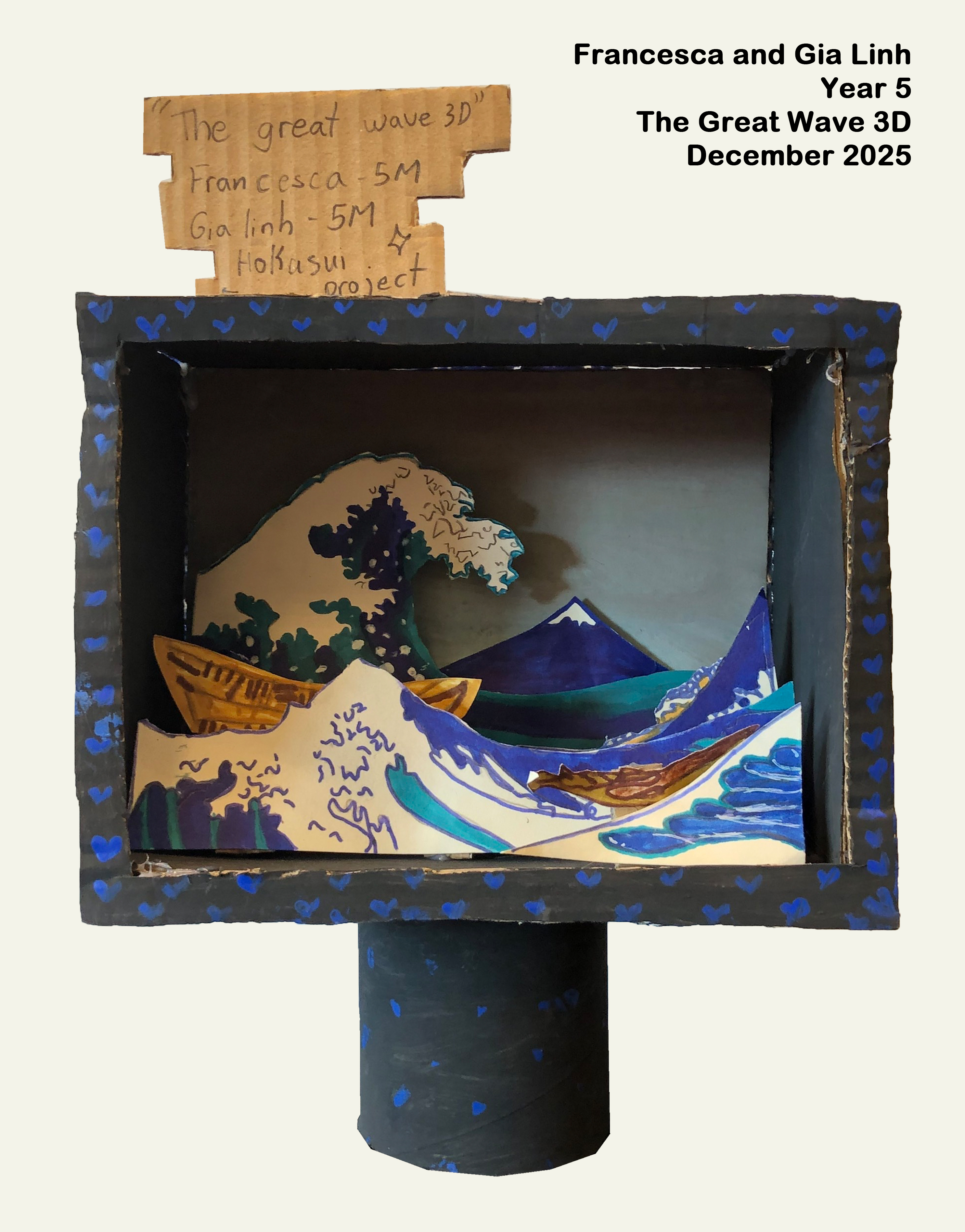 Year 5: The great wave 3D 6