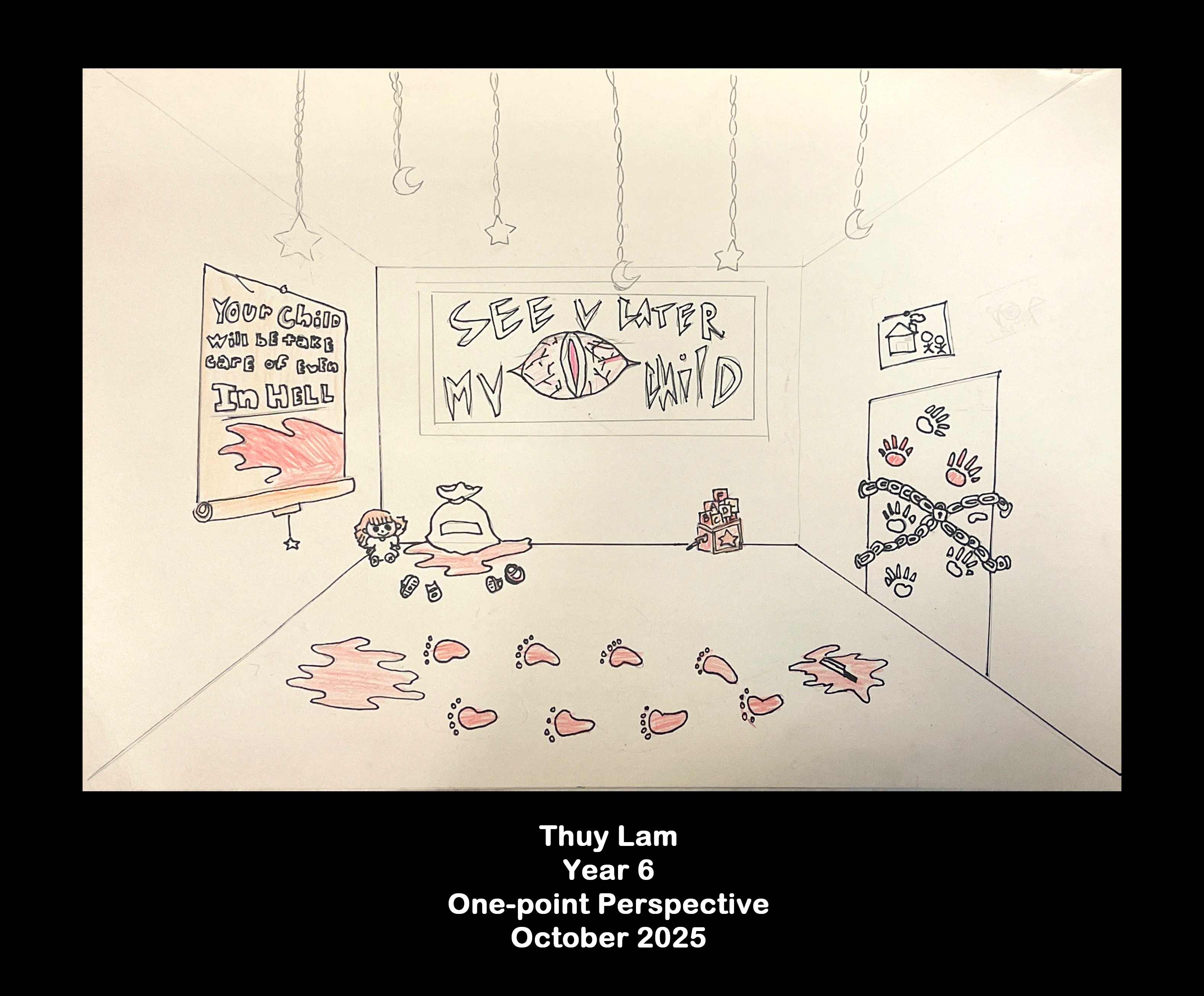 Year 6: One-point perspective 4