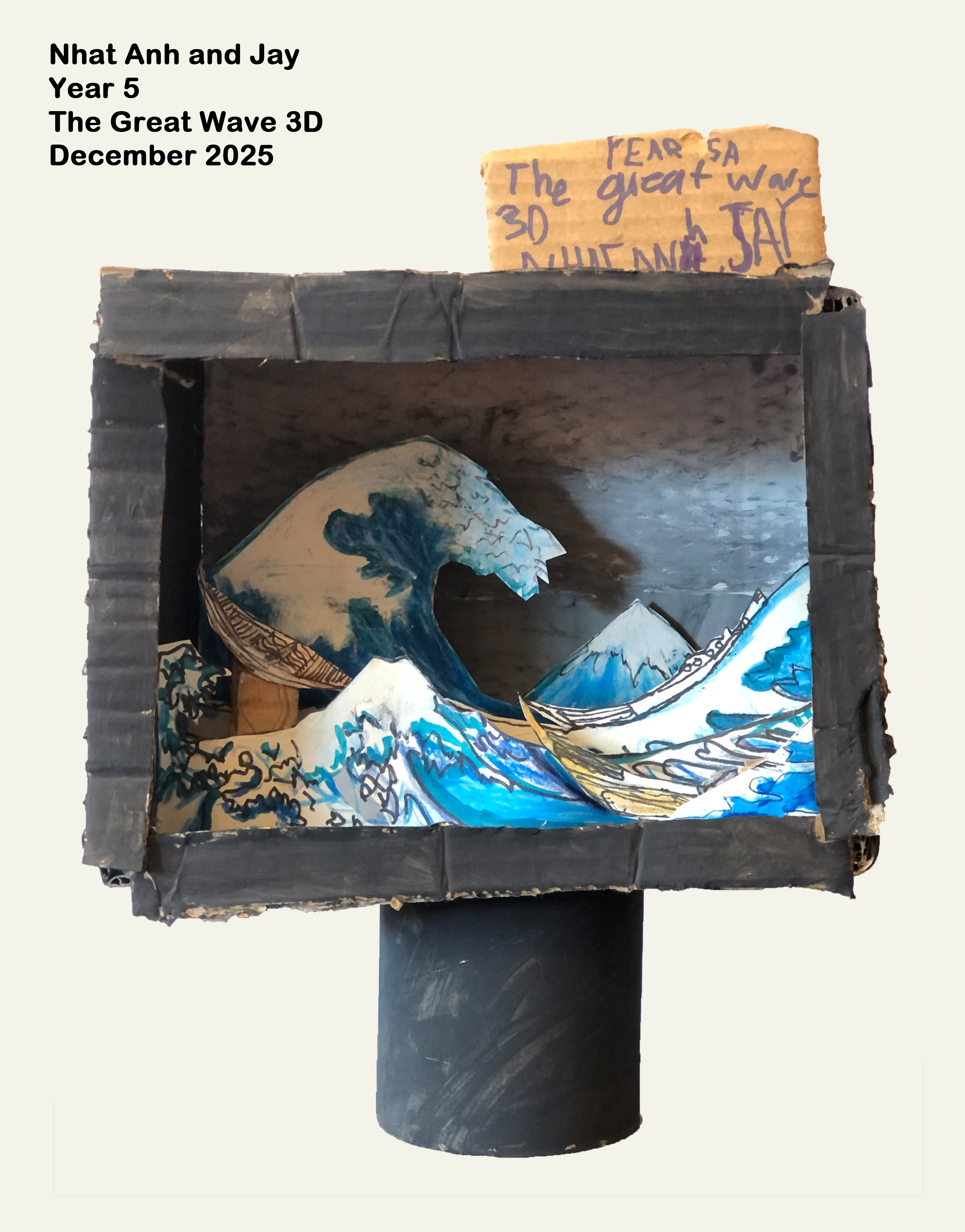Year 5: The great wave 3D 9